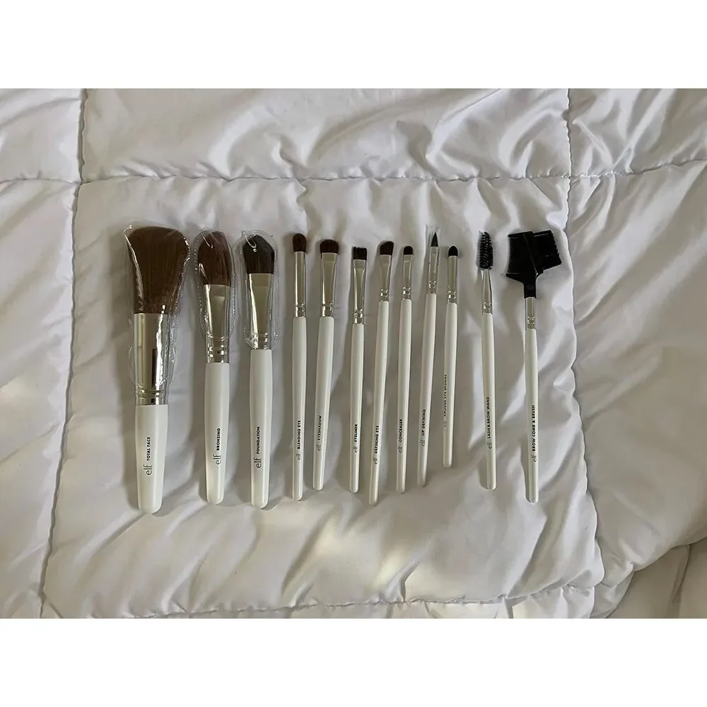 e.l.f. Set of 12 Pro-Worthy Makeup Brushes For A Flawless Full-Face Application